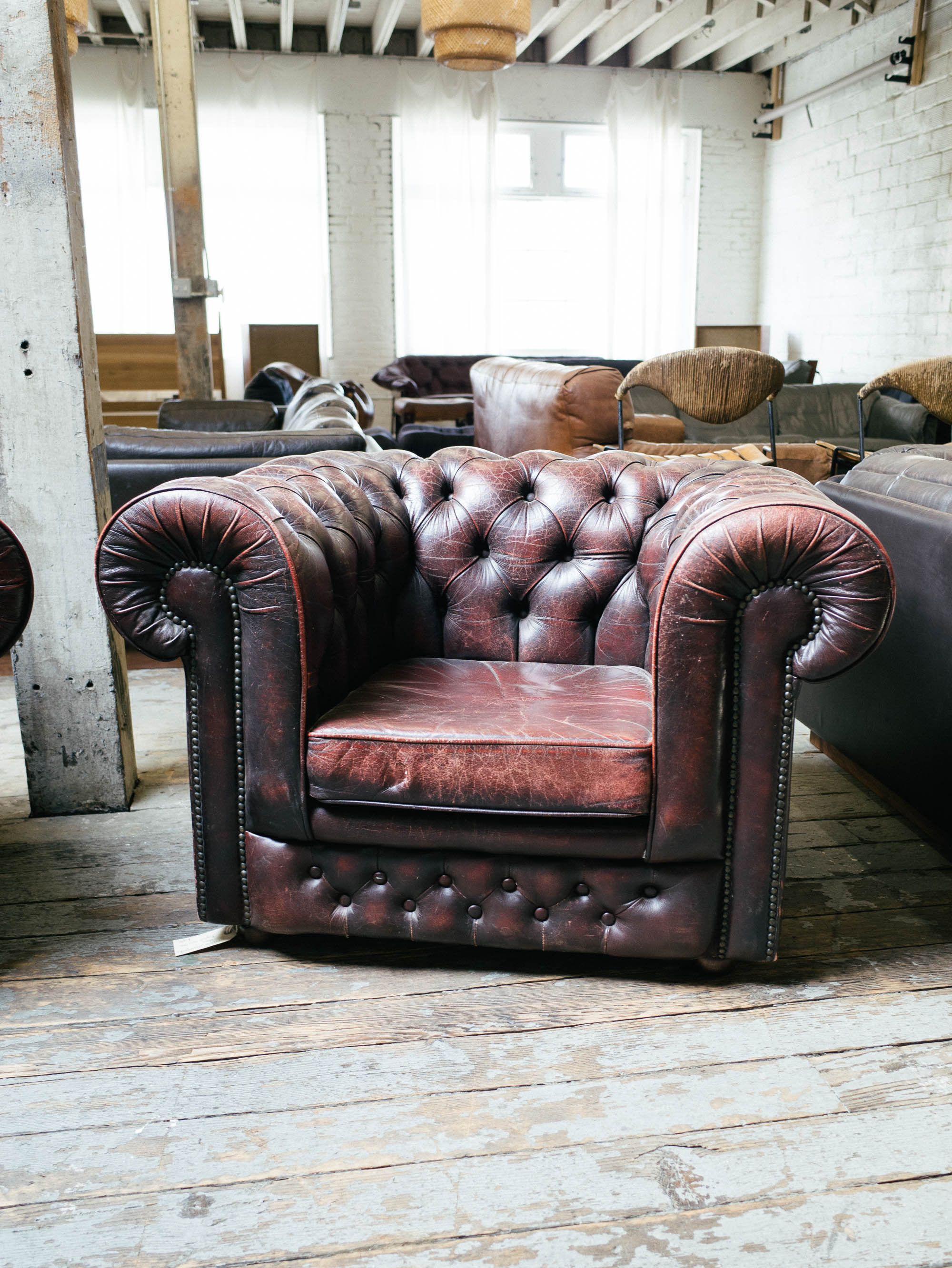 Oxblood Chesterfield Chairs