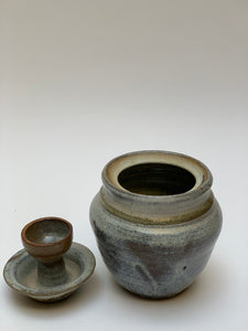 Large Vintage Ceramic Lidded Vessel