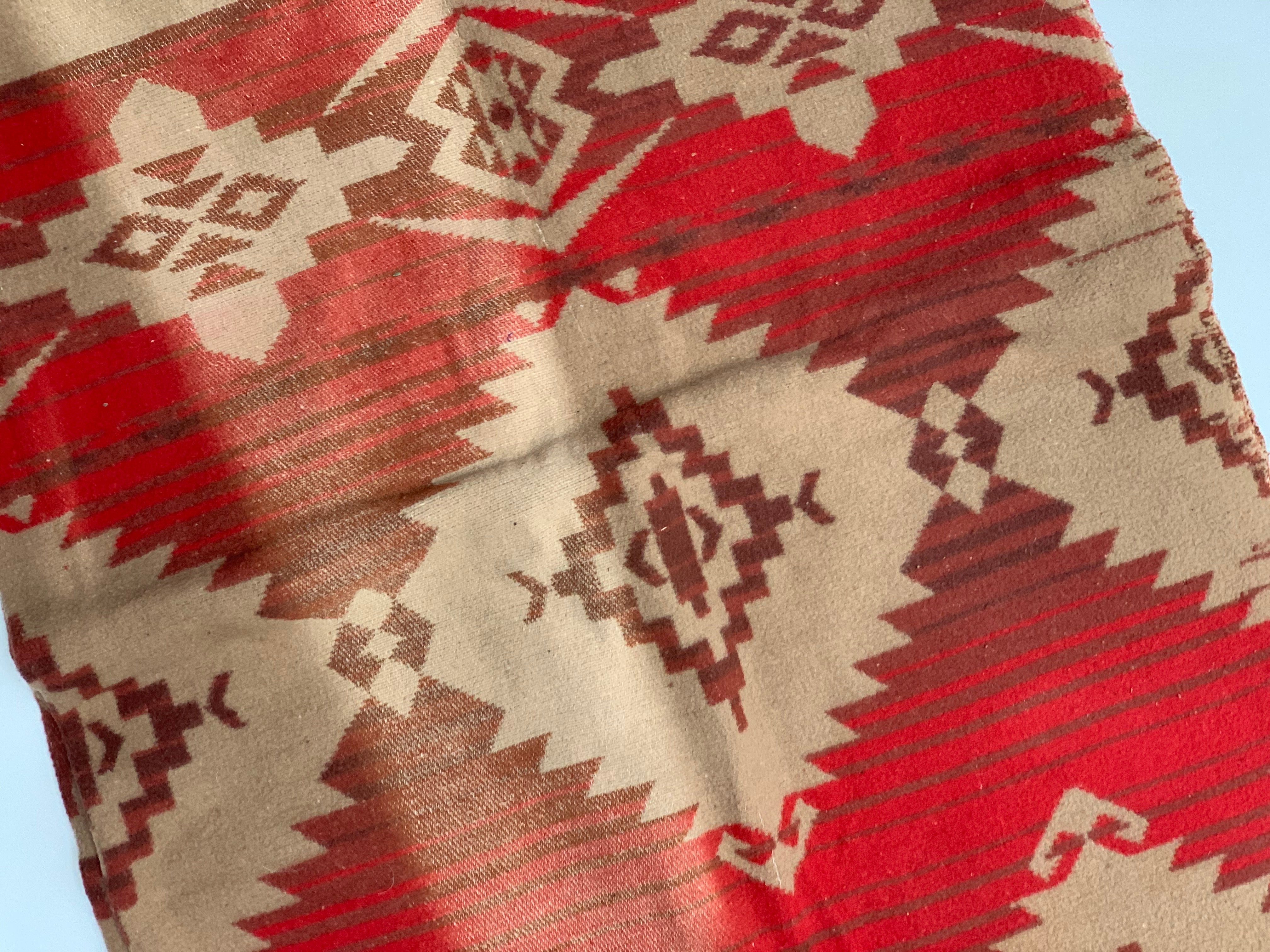 Red + Beige Beacon Blanket
