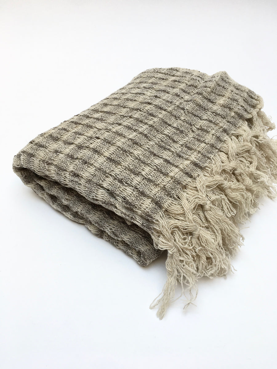 Wabi-Sabi Wool Throw Blanket in Natural – Beam & Anchor