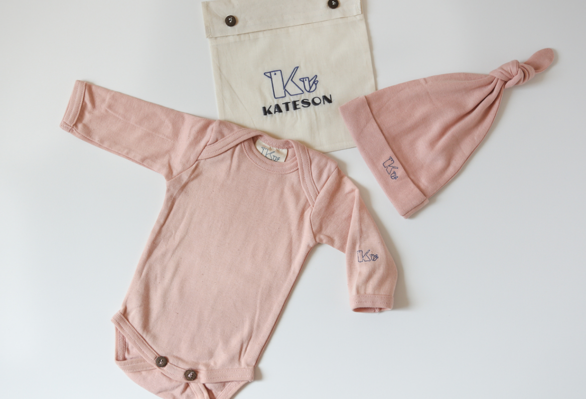 Kateson Red Sandalwood Baby Bodysuit Long Sleeve Set