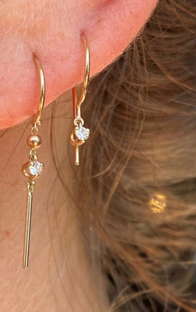 J&G Diamond Huggie Earring